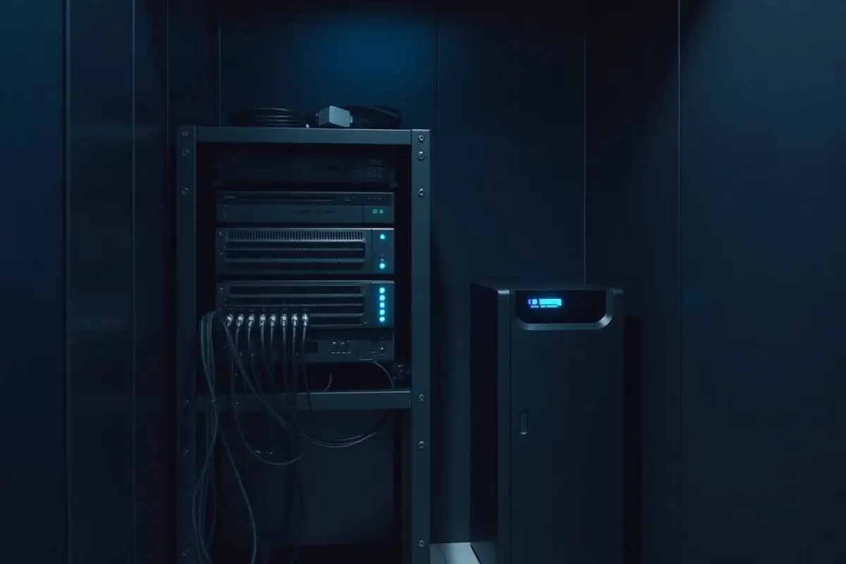 Business server and local backup appliance connected during a data protection and recovery workflow