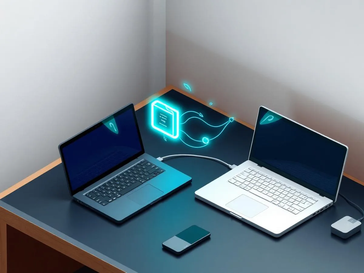 Secure transfer of files and settings between an old and new personal device